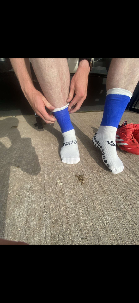 Reset Blue + White Socks